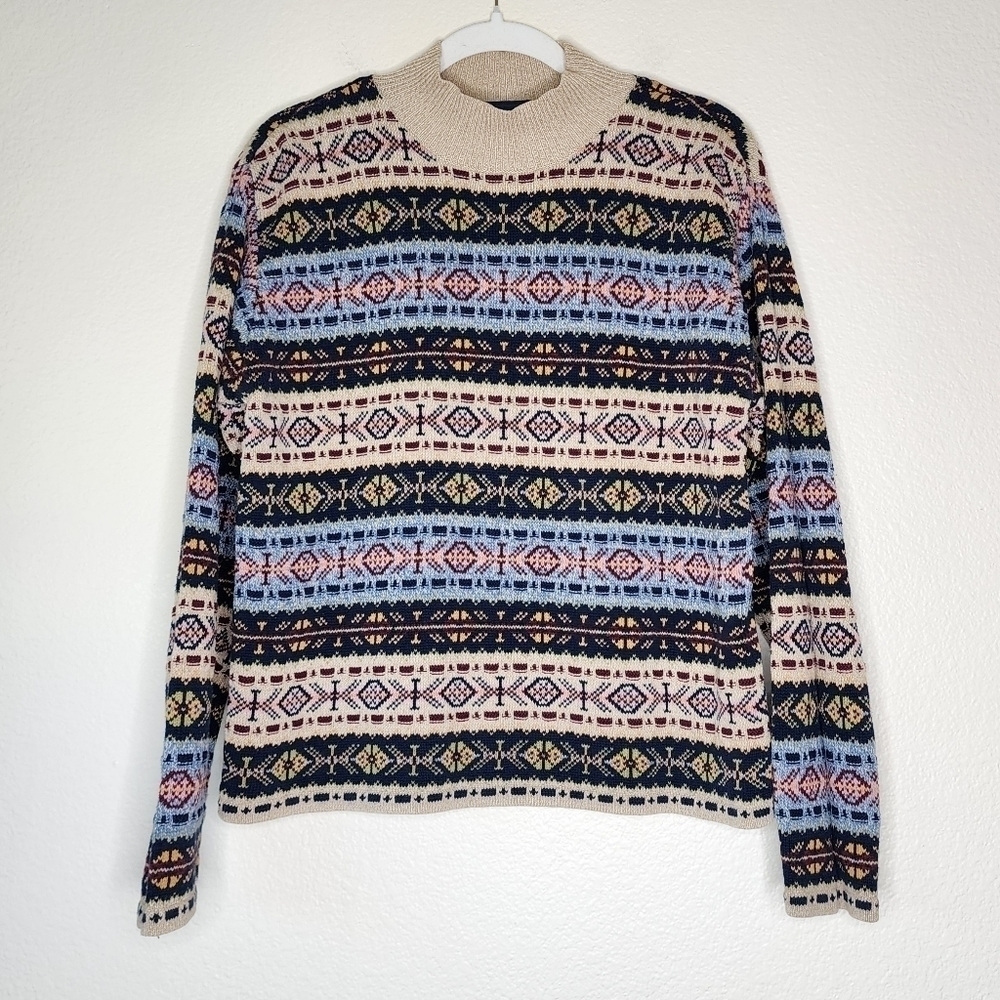 Vintage Liz Claiborne Aztec Print Sweater M